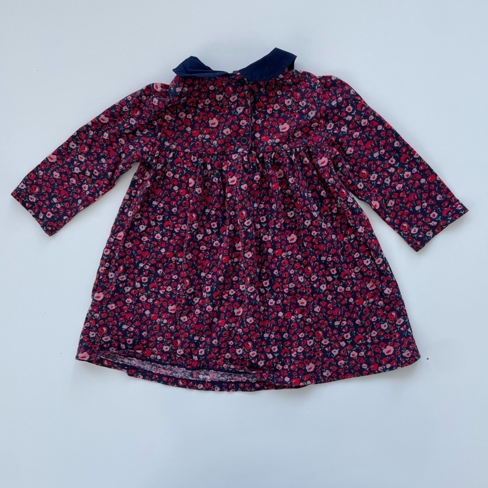 Baby Gap Baby Girl Cream Corduroy Red Floral Tops LOT OF TWO Size 6-12 Months - Picture 7 of 10